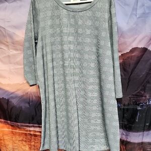 Elegant Long Sleeve Plaid Dress